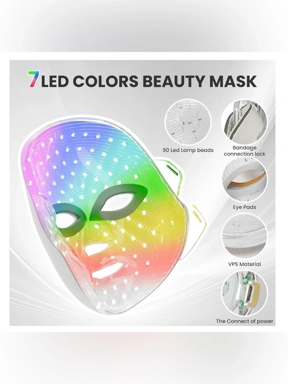 Beauty Mask LED Light Therapy Facial NWOT 10% $35